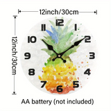 Horloge Cuisine </br> Ananas