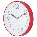 horloge murale rouge avec fond blanc pour la cuisine