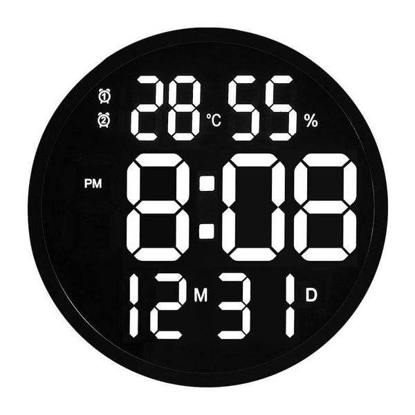 Horloge Scandinave Digitale Design Noire