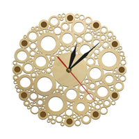 Horloge Bois Bulles Rondes | Horloge Mania