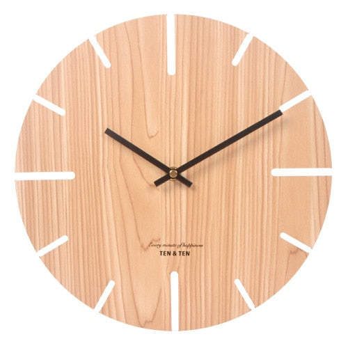 Horloge Bois </br> Minimaliste Creusé